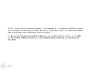 B to d corporate communication