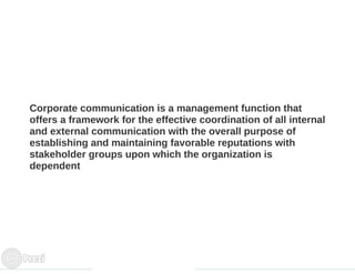 B to d corporate communication