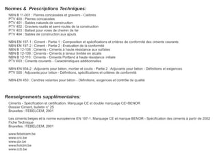 Béton. 1 composant du béton