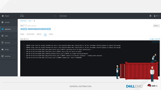 GENERAL DISTRIBUTION
A Solução
Adotar uma estratégia de
containers irá permitir que
as aplicações sejam
facilmente compartilhadas e
implantadas.
 
