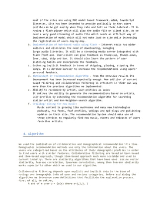 Algorithms and Technical details