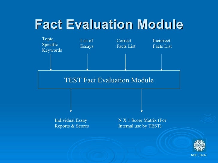 Evaluating and scoring essay tests