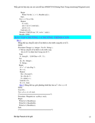 Pascal Numbers Mod 4 Bài tập pascal | PDF