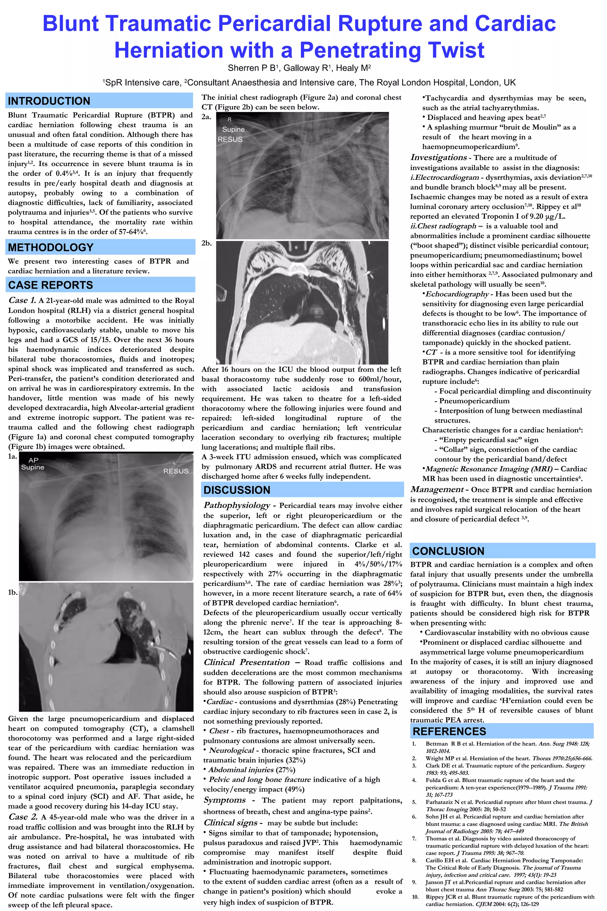 Blunt traumatic pericardial rupture | PPT
