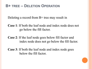 B tree | PPTX