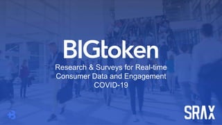 Research & Surveys for Real-time
Consumer Data and Engagement
COVID-19
 