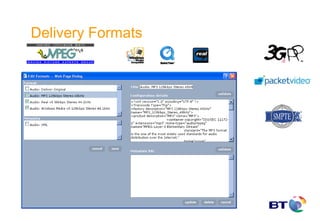 Delivery Formats
 