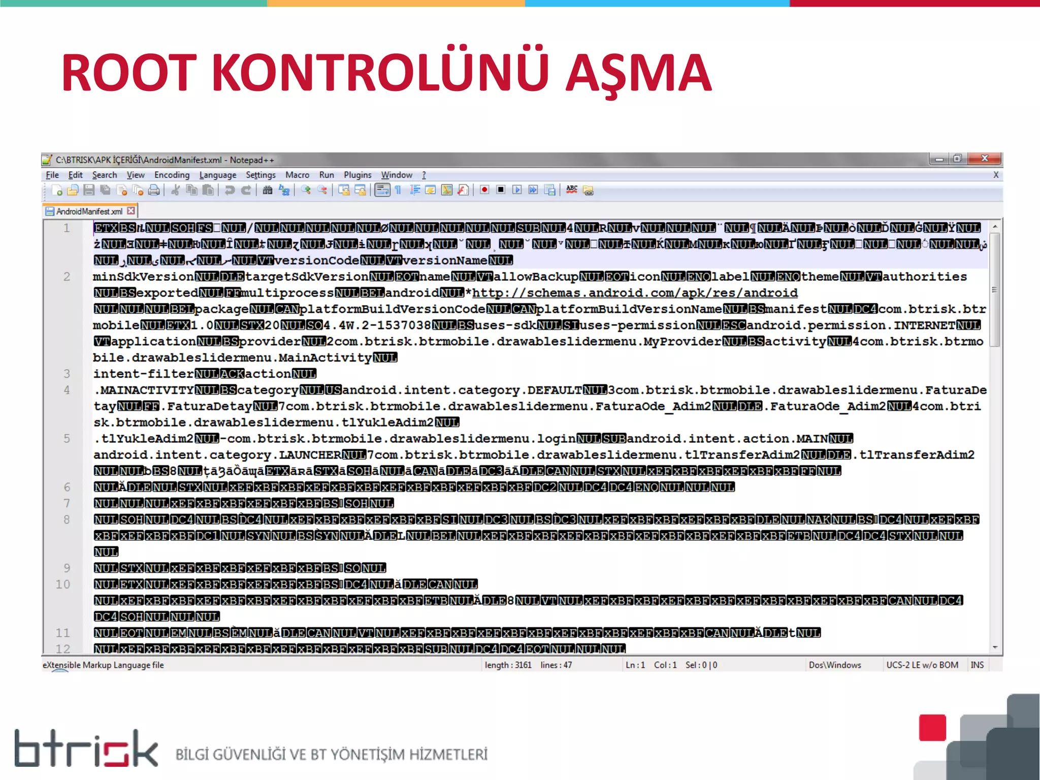 ROOT KONTROLÜNÜ AŞMA
 
