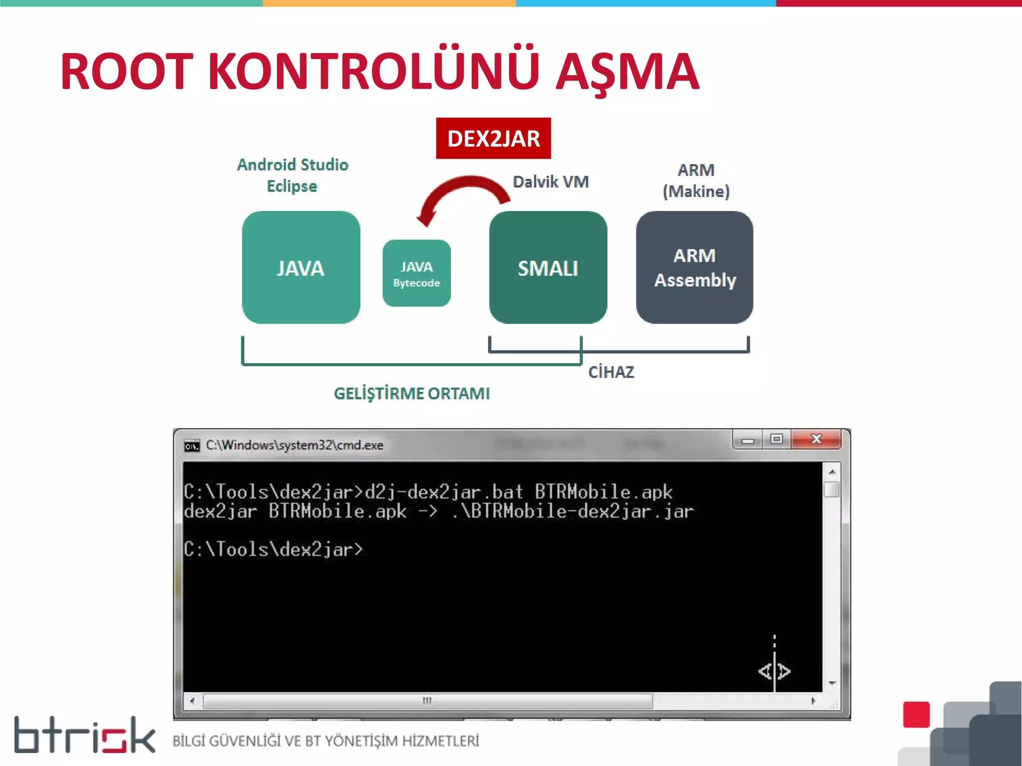 ROOT KONTROLÜNÜ AŞMA
DEX2JAR
 