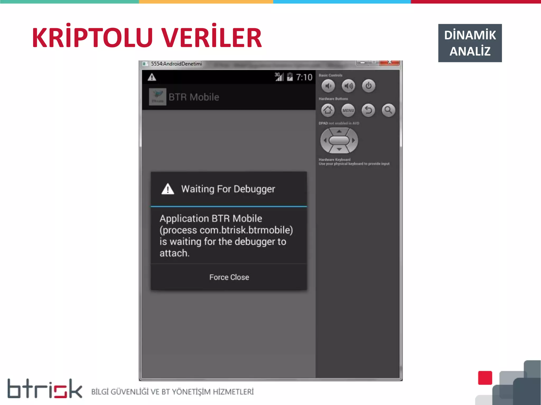 KRİPTOLU VERİLER DİNAMİK
ANALİZ
 