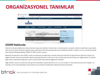 ORGANİZASYONEL TANIMLAR
 