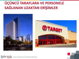 ÜÇÜNCÜ TARAFLARA VE PERSONELE
SAĞLANAN UZAKTAN ERİŞİMLER
 