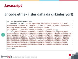 BTRİSK Web Uygulama Güvenliği Denetimi Eğitimi | PPTX