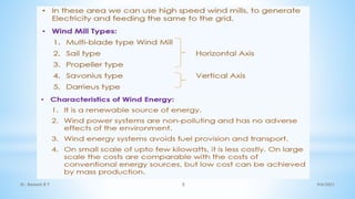 Wind Energy and Tidal Energy, Module 4 | PPTX