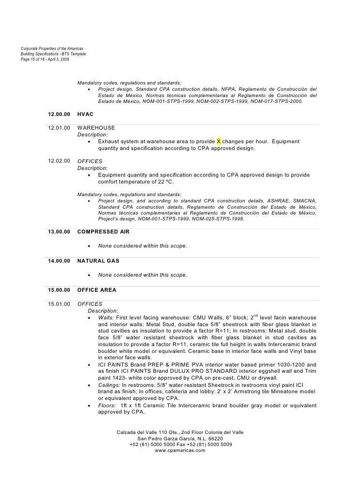 construction specifications template bts construction building specs template 20090220 tipo construction specifications template bts construction building specs template 20090220 tipo