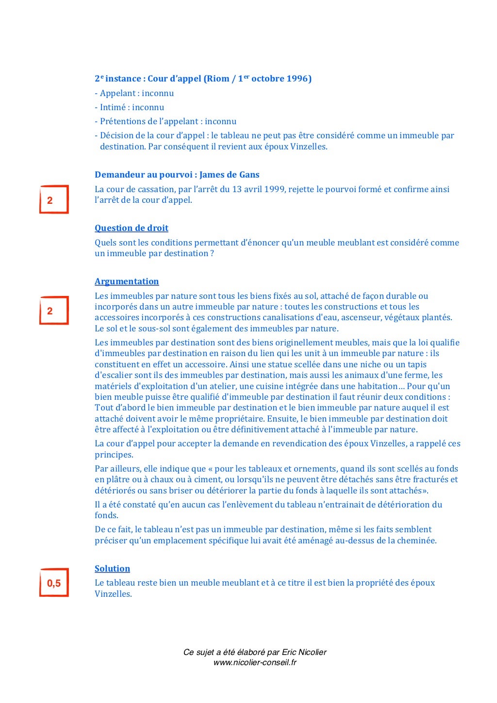 Sujet BTS blanc professions immobilières)