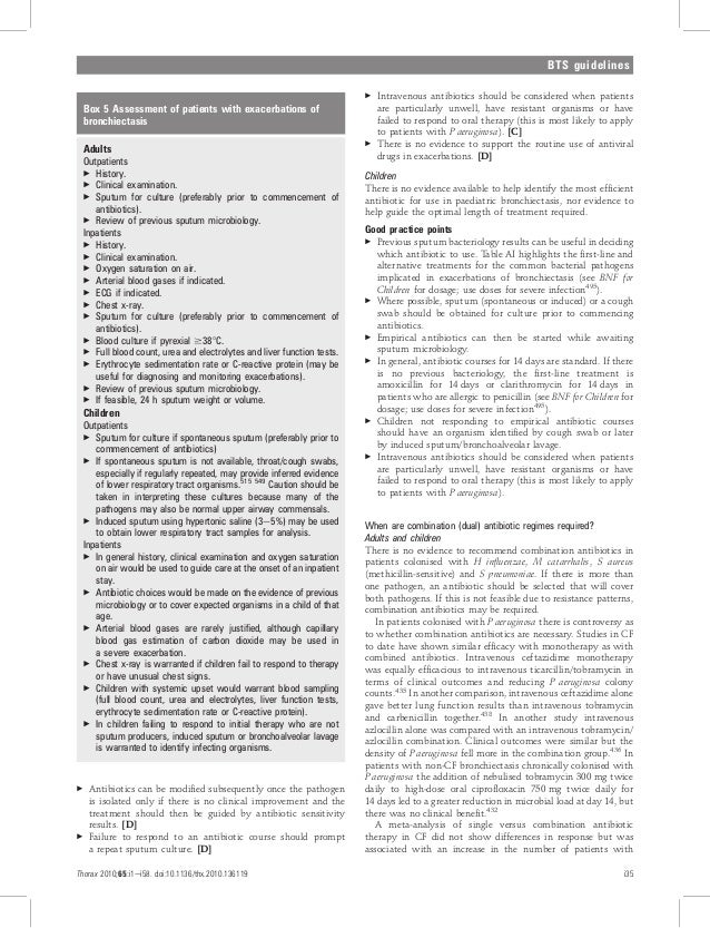 Bts bronchiectasis guidelines 2021