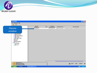 Alarms
window
 
