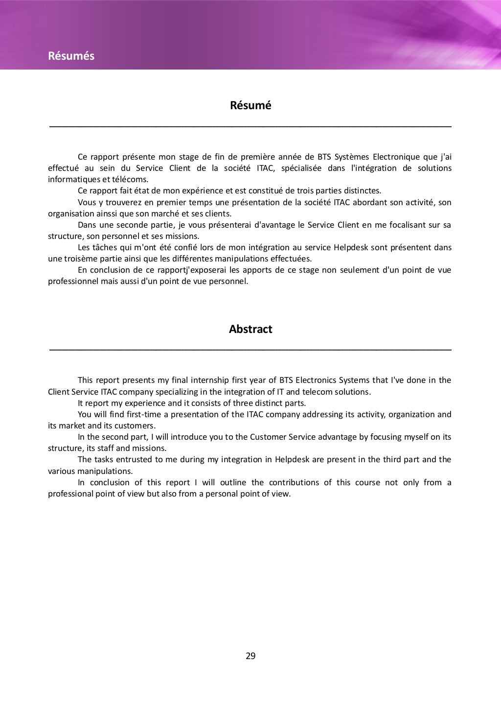 Compte Rendu De Fin De Période D'essai