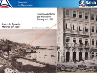 Fonte: Novais Sampaio, 2005
Aterro de Água de
Meninos em 1890
Escritório da Bahia
San Francisco
Railway em 1890
 
