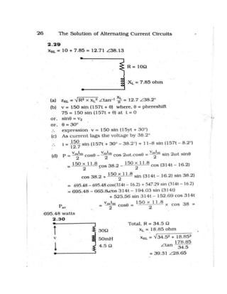 Alternating current-circuit-solution-manual | PDF