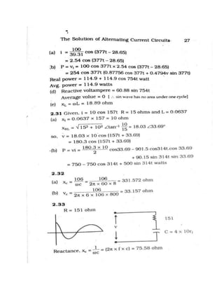 Alternating current-circuit-solution-manual | PDF