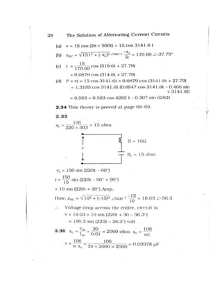 Alternating current-circuit-solution-manual | PDF