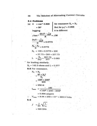 Alternating current-circuit-solution-manual | PDF