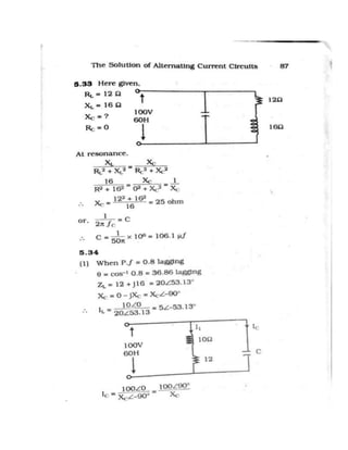 Alternating current-circuit-solution-manual | PDF