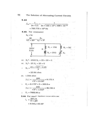 Alternating current-circuit-solution-manual | PDF