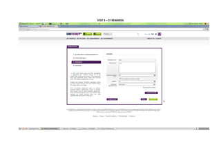 STEP 3 – CF REWARDS
 