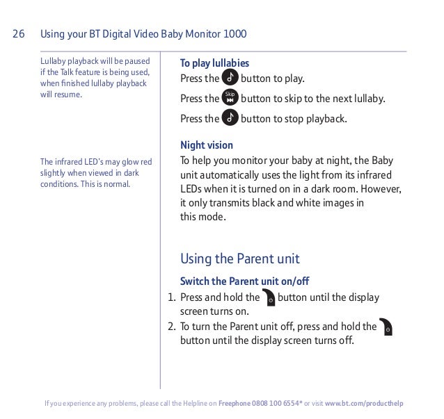 bt digital baby monitor 1000