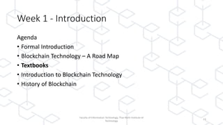 Blockchain Technology - Week 1 - Introduction to Blockchain | PDF