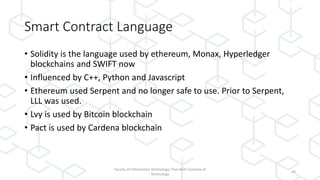 Blockchain Technology - Week 4 - Hyperledger and Smart Contracts | PDF