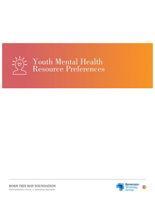 Youth Mental Health in America: Understanding Resource Availability and Preferences