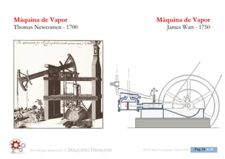 Tecnologia 3: MOTORS ESO3 Maq Termiques Classe
1516ESO3 Maq Termiques Classe 1516
Pag. 15 de 25
MOTOR DE CICLE OTTO
Nikolaus Otto, 1862
Motor d'encesa per guspira
 