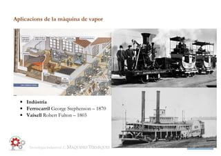 Tecnologia 3: MOTORS ESO3 Maq Termiques Classe
1516ESO3 Maq Termiques Classe 1516
Pag. 16 de 25
MOTOR DE CICLE OTTO
Nikolaus Otto, 1862
Motor d'encesa per guspira
 