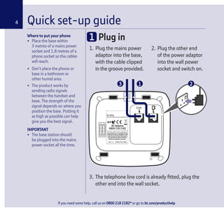 Bt Xd56 Digital Cordless Phone User Guide Bt Xd56 Digital Cordless Phone User Guide