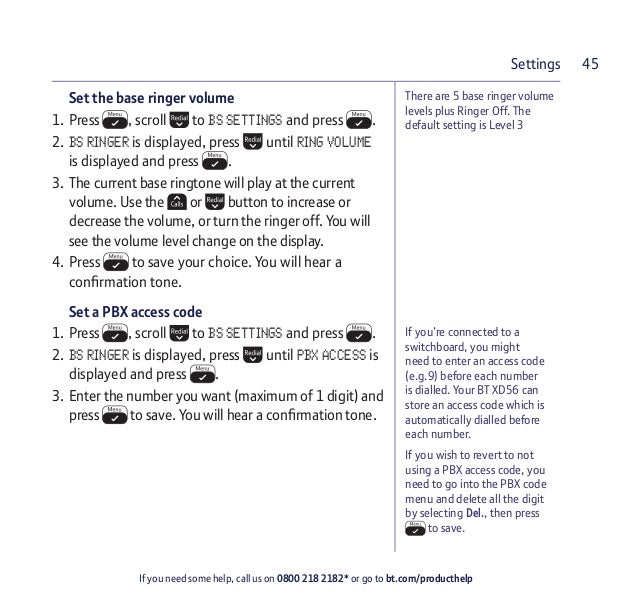 Bt Xd56 Digital Cordless Phone User Guide Bt Xd56 Digital Cordless Phone User Guide