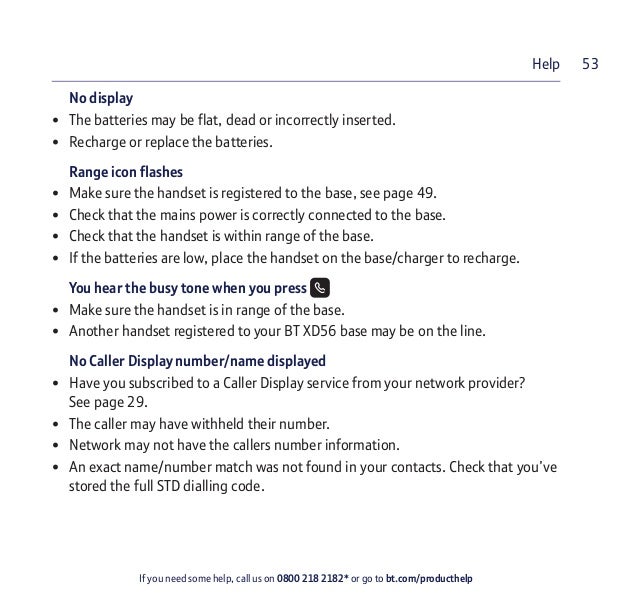 Bt Xd56 Digital Cordless Phone User Guide Bt Xd56 Digital Cordless Phone User Guide