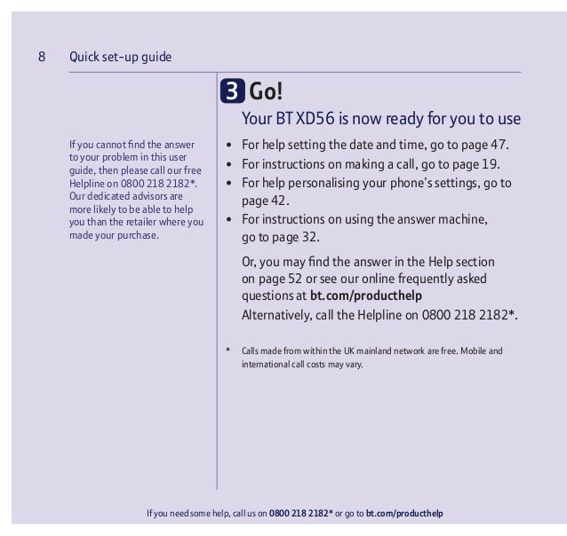 Bt Xd56 Digital Cordless Phone User Guide Bt Xd56 Digital Cordless Phone User Guide
