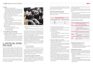 7
• Causas de la reducción del consumo por calor:
1º. La reducción de la motilidad del tracto digestivo provoca efecto
de llenado (National Research Council 1981).
2º. Es posible que las vacas sufran acidosis ruminal subclínica (Sán-
chez 1994) derivada de:
• Una función ruminal alterada.
• Una mayor producción de ácido por unidad de alimento fermen-
tado y un pH más bajo.
• Un menor tiempo dedicado a la rumia e insalivación, reduciendo
el reciclaje de tampones salivares al rumen.
• El posible suministro de raciones menos fibrosas o muy concentradas.
c. Aumento de las pérdidas de agua y minerales:
• La sudoración, el jadeo y la polirrea salivar, suponen un aumento
importante de las necesidades hídricas.
• El incremento del consumo de agua es lineal con la temperatura
1.2 litros por cada grado centígrado de elevación de la temperatura
ambiente mínima diaria (Murphy 1992).
• La disminución del consumo de alimentos reduce el consumo de
minerales pero además ocurre un aumento de las pérdidas de los
mismos por el sudor, la orina y la saliva (Sanchez 1994).
• El sudor contiene cantidades importantes de potasio y sodio (Bee-
de 1983, National Research Council 2001). La saliva contiene prin-
cipalmente sodio, pero también fósforo, potasio y cloro (National
Research Council 2001).
• La elevada biodisponibilidad (80%) del fósforo endógeno recicla-
do a través de la saliva (Agricultural and Food Research Council 1991,
Valk 2003) hace que su pérdida por la polirrea influya negativamen-
te sobre la cantidad total disponible para su absorción intestinal.
• En cuanto al sodio, además de las pérdidas por sudoración, ocu-
rren dos hechos complementarios que influyen negativamente sobre
su nivel plasmático:
2. El incremento de calor derivado de la actividad muscular al jadear
se suma al calor total que el organismo debe disipar (Cornell 1990,
National Research Council 1996, Fox 1998).
b. Reducción del consumo de materia seca para:
1. Reducir la producción de calor de fermentación
2. Reducir el calor derivado de la actividad física (caminar hasta los
pesebres, masticar y rumiar).
nrc 1981, ncr 1987
Temperatura Ambiental Efectiva Reducción del consumo
18ºC
30ºC
40ºC 60%
1º. Aumentan las pérdidas urinarias en el intercambio renal para con-
servar potasio (Schneider 1986).
2º. Disminuye la absorción de sodio desde el rumen porque depende
de la concentración de ácidos grasos volátiles (menor por la menor
ingesta).
• A su vez, el cloro y el magnesio dependen del sodio para ser
absorbidos (Schneider 1986).
• El nivel de calcio iónico sanguíneo disminuye debido, teóricamente,
a su captura y fijación por las proteínas plasmáticas cargadas negati-
vamente por haber cedido protones para contrarrestar el incremento
del pH sanguíneo debido a la alcalosis respiratoria (Sánchez 1994).
d. Alteración del equilibrio acido-básico:
e. Modificación del flujo sanguíneo a los órganos:
• Su desviación hacia la piel es necesaria:
1. Para facilitar la eliminación de calor corporal.
2. Porque el menor consumo de alimentos hace que no sea necesaria
en el aparato digestivo (McGuire 1989, Lough 1990).
f. Cambios bioquímicos y hormonales:
1. Bioquímicos: alteración de valores hemáticos, hipoglucemia, hipourine-
mia y modificación de la actividad de las enzimas séricas (Alnaimy 1992).
2. Hormonales: tienen gran influencia en el descenso de la productividad.
a. Reducción de la somatotropina.
b. Descenso de los niveles de hormonas tiroideas para reducir el ritmo
metabólico.
c. El aumento de la adrenalina y noradrenalina como respuesta a una
situación de estrés (West 1999b).
d. Disminución de la aldosterona sérica favoreciendo la conservación
de potasio pero aumentando la eliminación renal de sodio (Schneider
1984, Alnaimy 1992).
• alteración de la ventilación alveolar.
• PCO2
pH alcalosis respiratoria.
JADEO
Acidosis
metabólica
• secreción renal de ácidos.
• pérdida compensatoria de bicarbonato.
• pérdida de sodio para mantener la neutralidad
eléctrica.
PCO2
• en las horas más frescas del día (> ingesta de ali-
mentos).
• bicarbonato plasmático bicarbonato saliva.	
tampón ruminal.
Acidosis
GRAVE
• >ingesta en horas frescas AGV+ acidosis me-
tabólica pH ruminal.
b. Fisiología:
I. Aumento del ritmo respiratorio (jadeo):
• Pérdida de saliva efecto tampón riesgo de acidosis ruminal.
• Mayor evaporación desde zonas húmedas enfriamiento de la
sangre. El 15% del calor se pierde por el aparato respiratorio, el res-
to por la piel (sudoración, convección o conducción) (Finch 1986).
II. Redistribución del flujo sanguíneo global hacia la piel.
III. Aumento considerable del consumo de agua.
IV. Menor consumo de alimento para limitar el calor endógeno
producido a nivel ruminal.
V. Menor rendimiento productivo.
VI. Cambios hormonales en sangre:
• Cambios en la actividad tiroidea (tiroxina y triyodotironina)
que modula la termogénesis.
• Cambios en la liberación de cortisol (adaptación al estrés).
VII. Cambios en los depósitos grasos: se favorece el depósito mus-
cular frente al subcutáneo para facilitar el intercambio de calor
(Mader y Davis, 2004).
VIII. Reducción de la actividad inmune:
• la tasa de formación de leucocitos y linfocitos.
• la capacidad inmunológica.
• riesgo de enfermedades.
c. Tipos de adaptaciones (a nivel experimental):
I. Aclimatización: adaptación a varias variables.
II. Aclimatación: adaptación a una variable (condiciones experimentales).
III. Adaptación: reducción de la respuesta.
• Los alojamientos e instalaciones modifican la capacidad de
respuesta etológica desviando la adaptación a los mecanismos
fisiológicos. Cuando las instalaciones sean buenas se reducirá
el estrés térmico y cuando sean malas, los animales serán in-
capaces de adaptarse usando sólo los mecanismos fisiológicos.
6
Para que las tres funciones orgánicas principales (mantenimiento, cre-
cimiento y producción) sean posibles en un nivel óptimo, el animal
debe encontrarse expuesto a una temperatura incluida en el intervalo
termoneutro, zona de termoneutralidad o zona de confort térmico. Este
intervalo está limitado por la temperatura crítica superior (tcs) y por
la temperatura crítica inferior (tci). Grandes variaciones de temperatura
respecto a la óptima, tanto por exceso como por defecto, así como la
duración de las mismas, pueden ocasionar alteraciones graves, dando
lugar a situaciones de estrés térmico (por calor o frío, respectivamente).
El estrés por calor se debe a la combinación de factores ambientales
que hacen que la Tª efectiva (TAE)>Tcs provocando la activación de
los mecanismos termorreguladores.
La anchura de la zona de termoneutralidad depende de factores como:
• Edad y raza.
• Capacidad de aislamiento corporal, nivel de alimentación y alojamientos.
En vacas lactantes y terneros de cebo, la elevada producción de calor
corporal unida a un elevado aislamiento y a una baja relación super-
ficie/masa, determina que la Tci para estos animales corresponda con
una TAE muy baja y, sin embargo, la Tcs se alcance muy pronto al
aumentar la TAE (National Research Council 1981).
Por ello, en muchas áreas geográficas son las altas temperaturas las que de-
terminan mermas en los rendimientos del ganado vacuno (Johnson 1987b).
Los ambientes extremos afectan negativamente al organismo animal,
repercutiendo en la expresión del potencial productivo.
Se ha establecido que la temperatura a la que los animales comienzan
a responder por estrés térmico es de 21-25 ºC y se ha cuantificado
que pasar de 20,3 a 29,3 ºC de temperatura media diaria hace dis-
minuir en:
• 11% el consumo medio diario.
• 15% la ganancia media diaria.
• Y aumentar un 7% el índice de conversión (Mitlöhner et al, 2001).
El informe sobre bienestar animal del Comité Científico de Salud y Bienes-
tar Animal, sugirió que el rango de confort llegaría hasta los 30ºC cuando
la humedad es inferior a 80% y a los 27 ºC si la humedad es mayor.
Los efectos negativos del estrés por calor sobre la producción son
debidos a la suma de varias circunstancias:
a. Incremento del gasto energético de mantenimiento:
1. Aumento del ritmo respiratorio que a 32ºC es 2.5 veces más in-
tenso que a 21ºC (McDowell 1969). El gasto debido al jadeo aumenta
exponencialmente desde los 21ºC y supone un incremento de las ne-
cesidades de mantenimiento de aproximadamente un 30% sobre el
metabolismo basal a una TAE de 40ºC.
4. EFECTOS DEL ESTRÉS
POR CALOR
BTZ I VACUNO DE CEBO Y ALTAS TEMPERATURAS01
 