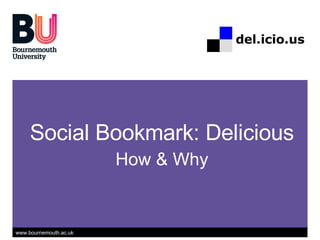 Social Bookmark: Delicious How & Why 