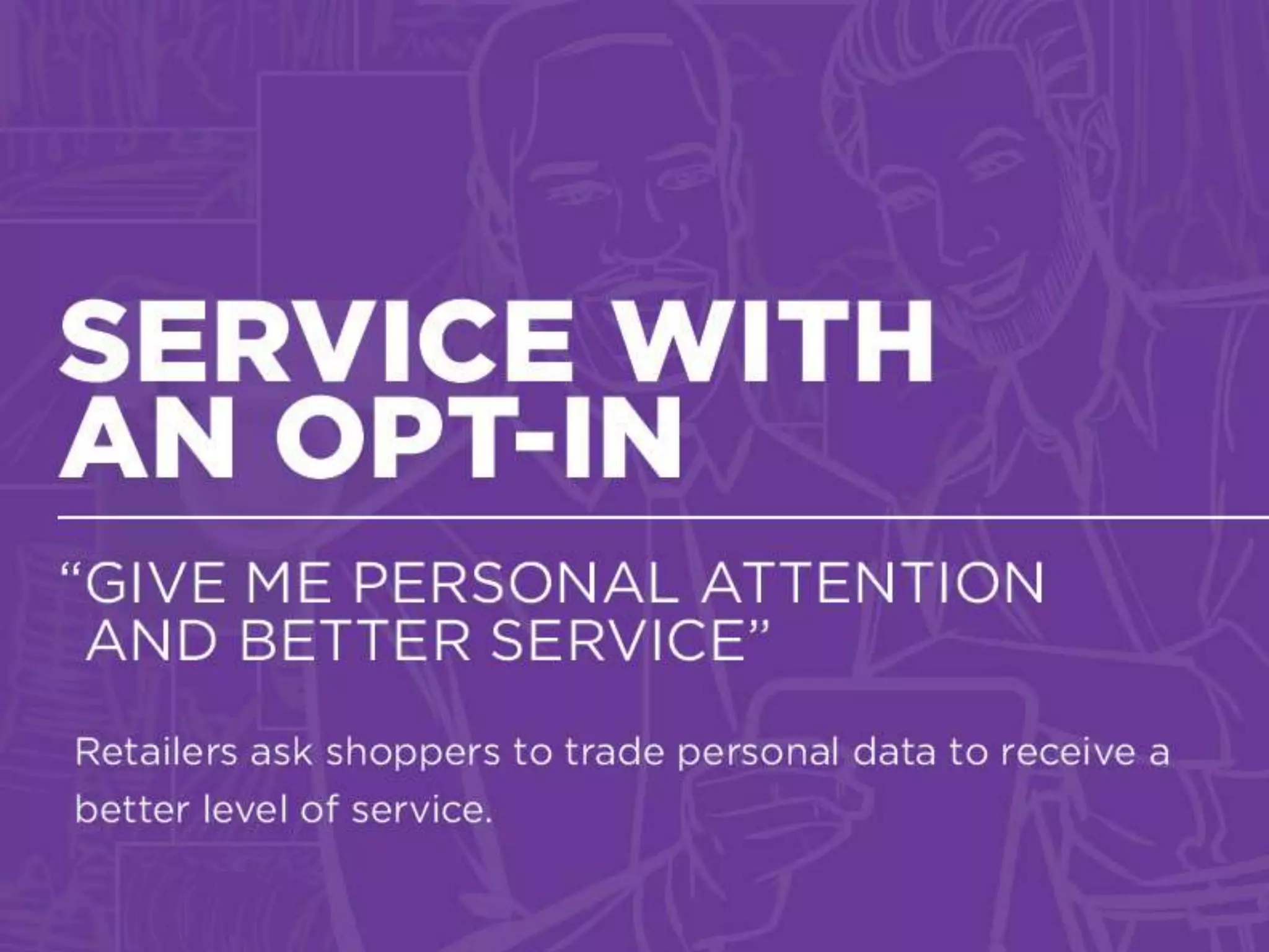 Service With An Opt In
“Give Me Personal Attention And Better Service”
 