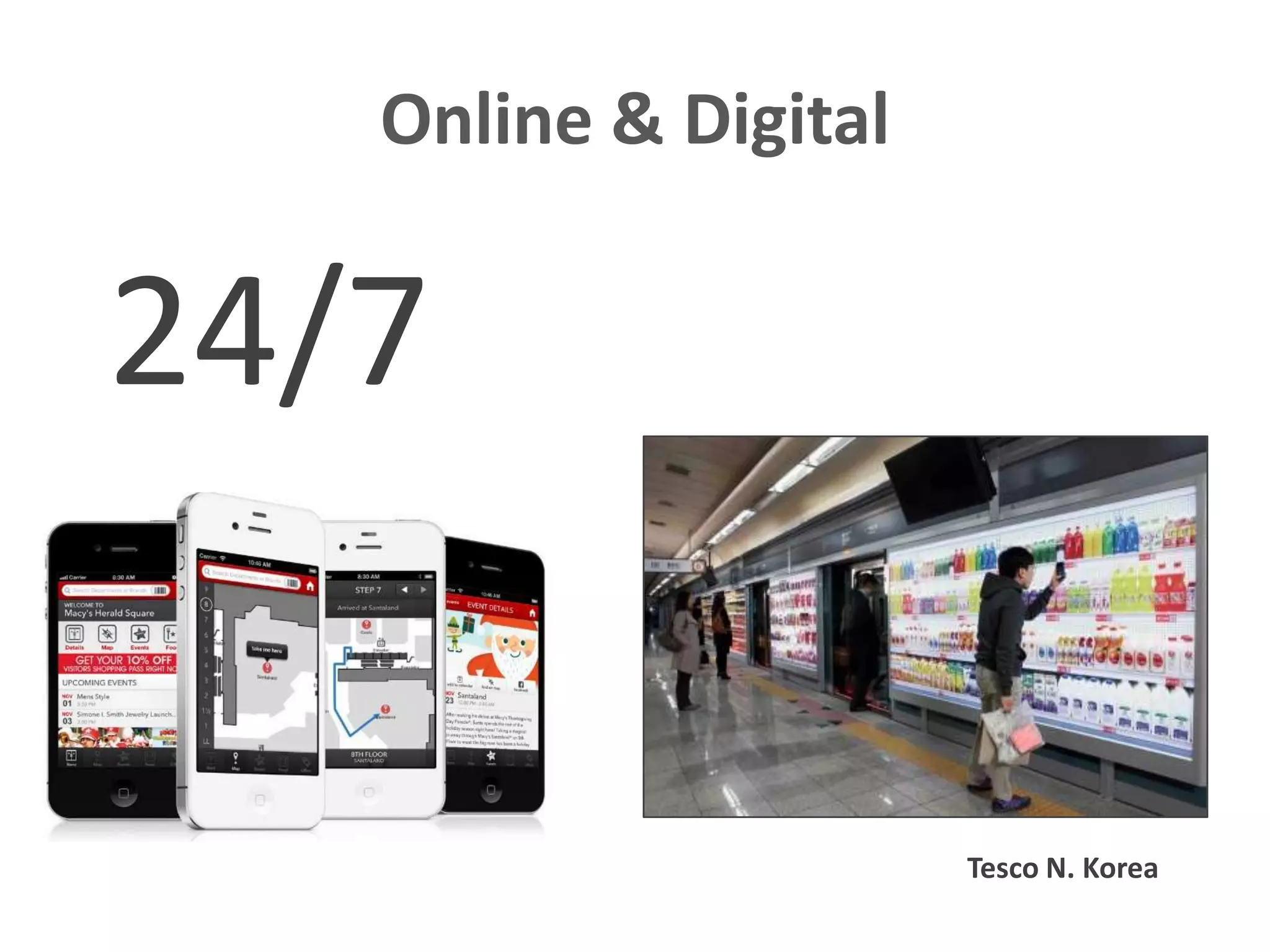 Online & Digital
24/7
Tesco N. Korea
 