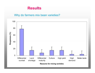 Genetic diversity of common beans as impacted on By farmer variety selection for the management Of bean root rots in south western uganda
