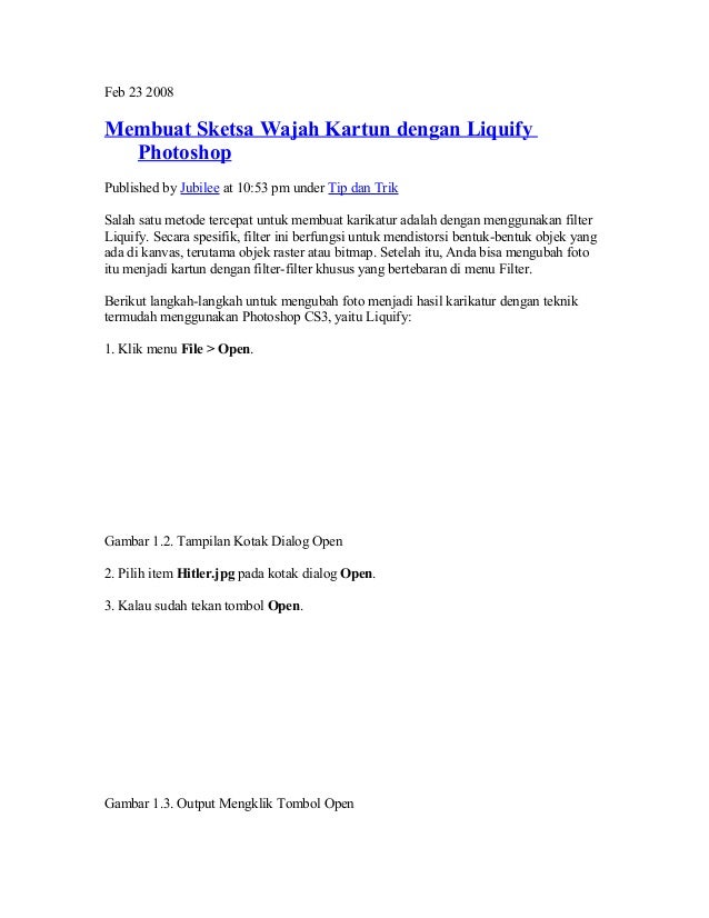 Buat sketsa wajah kartun