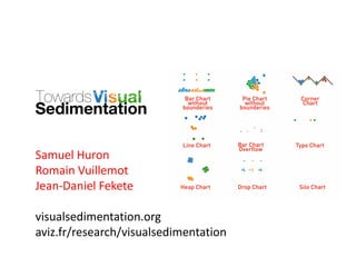 Samuel Huron
Romain Vuillemot
Jean-Daniel Fekete
visualsedimentation.org
aviz.fr/research/visualsedimentation
 