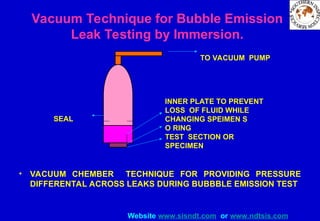 Principles of Bubble Emission Leak Testing.ppt