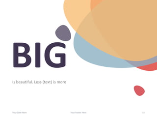 BIGIs beautiful. Less (text) is more
Your Date Here Your Footer Here 15
 